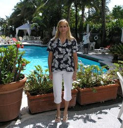 Carla Sinclair at a hotel near Miami, Florida