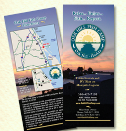 Oak Hill Fish Camp brochure design