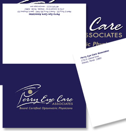 Perry Eye Care Notecard Design